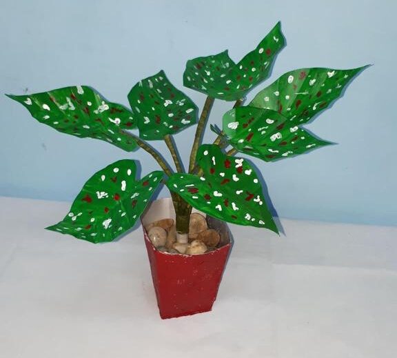 Artificial Plant from milk bottle